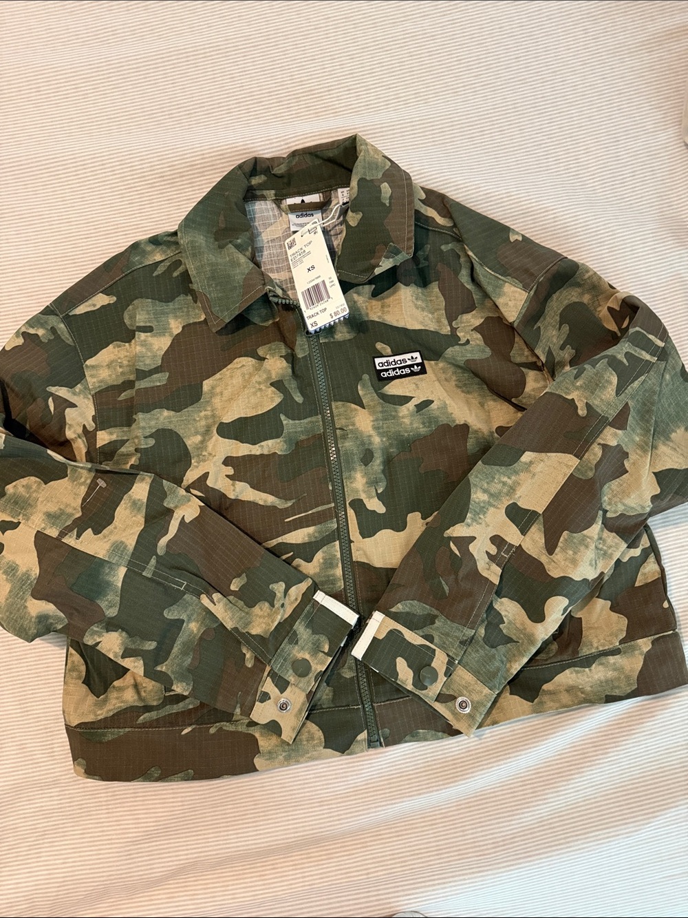 Women adidas Camo Zip-Up Jacket - Green/Brown